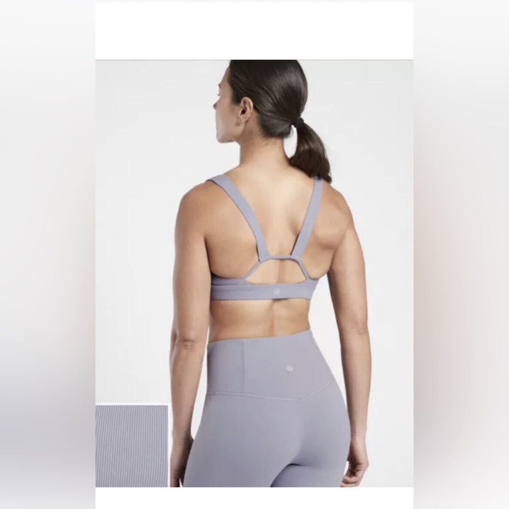 ATHLETA TEMPEST VIOLET EXHALE RIB SPORTS BRA M